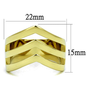 TK2733 - IP Gold(Ion Plating) Stainless Steel Ring with No Stone