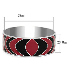 Load image into Gallery viewer, TK293 - High polished (no plating) Stainless Steel Bangle with Epoxy  in Multi Color