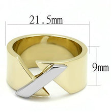 Load image into Gallery viewer, TK3184 - Two-Tone IP Gold (Ion Plating) Stainless Steel Ring with No Stone