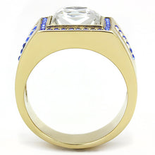 Load image into Gallery viewer, TK3269 - IP Gold(Ion Plating) Stainless Steel Ring with Top Grade Crystal  in Clear