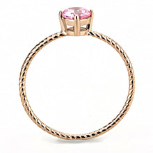 Load image into Gallery viewer, TK3558 - IP Rose Gold(Ion Plating) Stainless Steel Ring with AAA Grade CZ  in Rose
