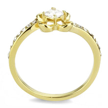Load image into Gallery viewer, TK3711 - IP Gold(Ion Plating) Stainless Steel Ring with AAA Grade CZ  in Clear