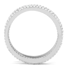 Load image into Gallery viewer, TS006 - Rhodium 925 Sterling Silver Ring with AAA Grade CZ  in Clear