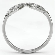 Load image into Gallery viewer, TS086 - Rhodium 925 Sterling Silver Ring with AAA Grade CZ  in Clear