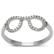 Load image into Gallery viewer, TS086 - Rhodium 925 Sterling Silver Ring with AAA Grade CZ  in Clear