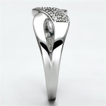 Load image into Gallery viewer, TS090 - Rhodium 925 Sterling Silver Ring with AAA Grade CZ  in Clear