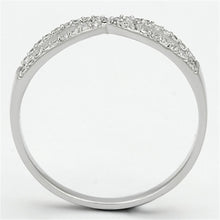 Load image into Gallery viewer, TS107 - Rhodium 925 Sterling Silver Ring with AAA Grade CZ  in Clear