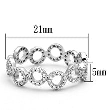 Load image into Gallery viewer, TS139 - Rhodium 925 Sterling Silver Ring with AAA Grade CZ  in Clear