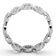 Load image into Gallery viewer, TS139 - Rhodium 925 Sterling Silver Ring with AAA Grade CZ  in Clear