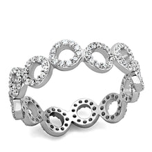 Load image into Gallery viewer, TS139 - Rhodium 925 Sterling Silver Ring with AAA Grade CZ  in Clear