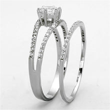 Load image into Gallery viewer, TS172 - Rhodium 925 Sterling Silver Ring with AAA Grade CZ  in Clear