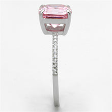 Load image into Gallery viewer, TS179 - Rhodium 925 Sterling Silver Ring with Cubic  in Rose
