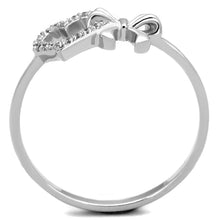 Load image into Gallery viewer, TS195 - Rhodium 925 Sterling Silver Ring with AAA Grade CZ  in Clear