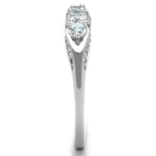 Load image into Gallery viewer, TS198 - Rhodium 925 Sterling Silver Ring with AAA Grade CZ  in Clear