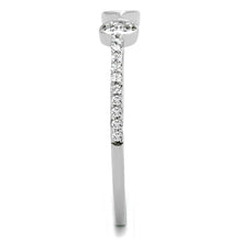 Load image into Gallery viewer, TS205 - Rhodium 925 Sterling Silver Ring with AAA Grade CZ  in Clear