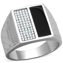 Load image into Gallery viewer, TS226 - Rhodium 925 Sterling Silver Ring with AAA Grade CZ  in Clear