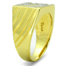 Load image into Gallery viewer, TS234 - Gold+Rhodium 925 Sterling Silver Ring with AAA Grade CZ  in Clear