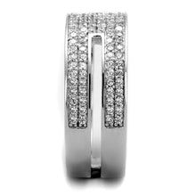 Load image into Gallery viewer, TS273 - Rhodium 925 Sterling Silver Ring with AAA Grade CZ  in Clear