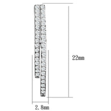 Load image into Gallery viewer, TS293 - Rhodium 925 Sterling Silver Earrings with AAA Grade CZ  in Clear