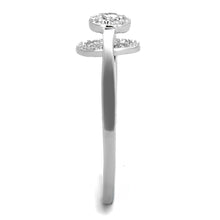 Load image into Gallery viewer, TS310 - Rhodium 925 Sterling Silver Ring with AAA Grade CZ  in Clear