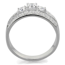 Load image into Gallery viewer, TS333 - Rhodium 925 Sterling Silver Ring with AAA Grade CZ  in Clear