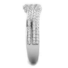 Load image into Gallery viewer, TS367 - Rhodium 925 Sterling Silver Ring with AAA Grade CZ  in Clear