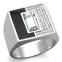 Load image into Gallery viewer, TS388 - Rhodium 925 Sterling Silver Ring with Top Grade Crystal  in Clear