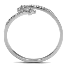 Load image into Gallery viewer, TS463 - Rhodium 925 Sterling Silver Ring with AAA Grade CZ  in Clear