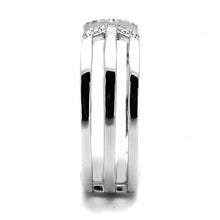 Load image into Gallery viewer, TS574 - Rhodium 925 Sterling Silver Ring with AAA Grade CZ  in Clear