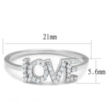 Load image into Gallery viewer, TS580 - Rhodium 925 Sterling Silver Ring with AAA Grade CZ  in Clear