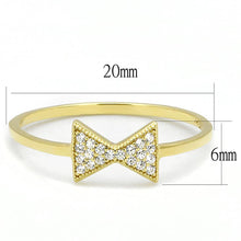 Load image into Gallery viewer, TS593 - Gold 925 Sterling Silver Ring with AAA Grade CZ  in Clear