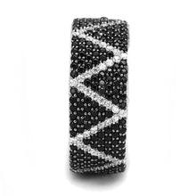 Load image into Gallery viewer, TS600 - Rhodium + Ruthenium 925 Sterling Silver Ring with Synthetic Spinel in Multi Color