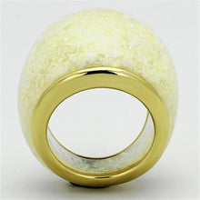 Load image into Gallery viewer, VL109 - IP Gold(Ion Plating) Stainless Steel Ring with Synthetic Synthetic Stone in Citrine Yellow