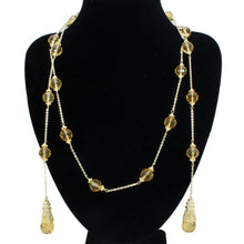 Load image into Gallery viewer, LO1717 - Gold White Metal Necklace with Synthetic Acrylic in Topaz