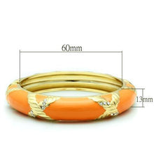 Load image into Gallery viewer, LO1956 - Gold White Metal Bangle with Top Grade Crystal  in Clear