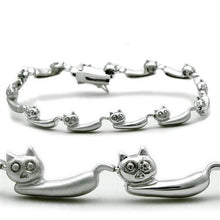 Load image into Gallery viewer, LO2023 - Matte Rhodium & Rhodium Brass Bracelet with No Stone