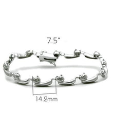 Load image into Gallery viewer, LO2023 - Matte Rhodium & Rhodium Brass Bracelet with No Stone