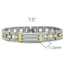 Load image into Gallery viewer, LO2030 - Matte Rhodium & Gold White Metal Bracelet with No Stone