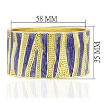 Load image into Gallery viewer, LO2118 - Flash Gold White Metal Bangle with Epoxy  in No Stone