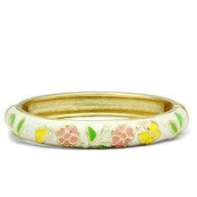 Load image into Gallery viewer, LO2149 - Flash Gold White Metal Bangle with Epoxy  in No Stone