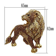 Load image into Gallery viewer, LO2420 - Gold White Metal Brooches with Top Grade Crystal  in Multi Color