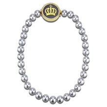 Load image into Gallery viewer, LO2646 - Gold Brass Necklace with Semi-Precious Onyx in Jet