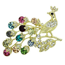 Load image into Gallery viewer, LO2770 - Flash Gold White Metal Brooches with Top Grade Crystal  in Multi Color