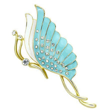 Load image into Gallery viewer, LO2771 - Flash Gold White Metal Brooches with Top Grade Crystal  in Clear
