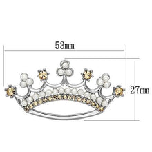 Load image into Gallery viewer, LO2838 - Imitation Rhodium White Metal Brooches with Synthetic Pearl in White
