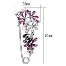 Load image into Gallery viewer, LO2878 - Imitation Rhodium White Metal Brooches with Synthetic Pearl in White