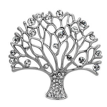 Load image into Gallery viewer, LO2915 - Imitation Rhodium White Metal Brooches with Top Grade Crystal  in Clear