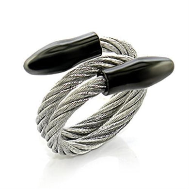 LO396 -  Stainless Steel Ring with No Stone