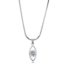 Load image into Gallery viewer, LO4157 - Rhodium Brass Chain Pendant with AAA Grade CZ  in Clear
