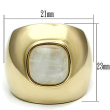 Load image into Gallery viewer, LOS544 - Gold 925 Sterling Silver Ring with Semi-Precious Moon Stone in White